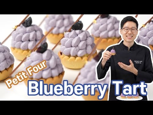 Blueberry Mini Tart Petit Four | Really cute!