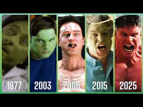 Hulk Transformation Evolution: From 1977 to 2025 (All Movies & TV)