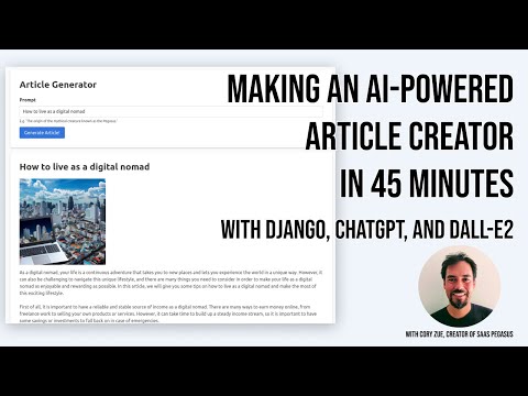 Making an AI-powered article creator with Django, ChatGPT and Dall-E 2