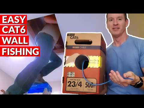 Cat6 Cable Run Install - Home Network Wall Fishing - How To
