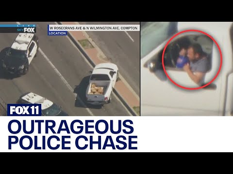 Police chase: Suspected DUI driver seen smoking nitrate amid standoff in Compton