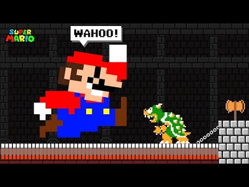 Every time Mario says "Wahoo", he gets BIGGER!