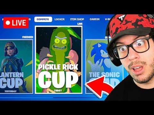 Playing the PICKLE RICK CUP for a FREE SKIN! (Fortnite)