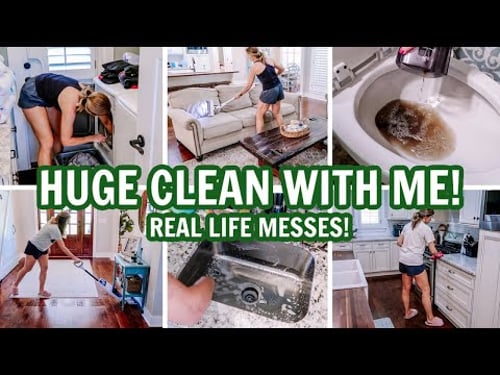 HUGE CLEAN WITH ME! | EXTREMELY SATISFYING CLEANING MOTIVATION | Amy Darley