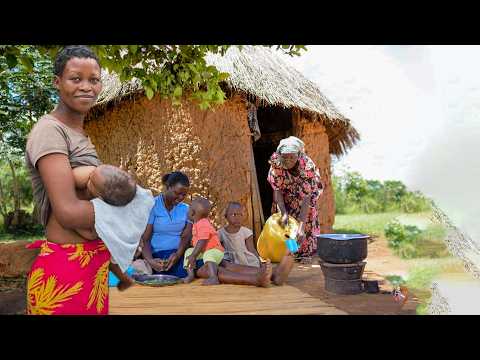 Typical Real Daily Life of Our Most Organic Single Mom Cooking Delicious Organic Food//Village Life