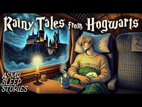 Magical Tales from Hogwarts | Cozy Rainy Ambience & Sounds | Harry Potter Fantasy Bedtime Stories
