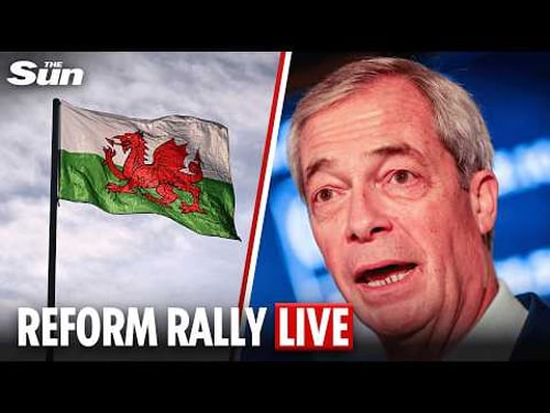 LIVE: Reform UK leader Nigel Farage holds rally in Newport, Wales