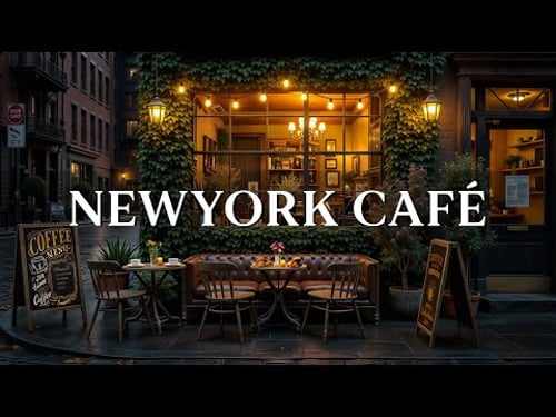 New York Night Café Jazz Music ☕ Chill Bossa Nova to Relax, Read & Fall Asleep