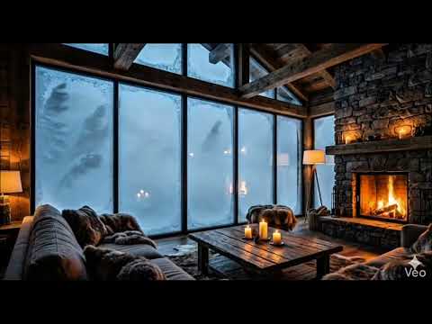 Extreme Blizzard & Howling Wind Sounds | Cozy Cabin Ambience for Deep Sleep & Study (4K)