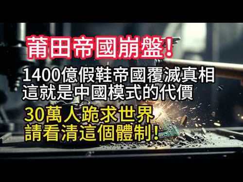 莆田帝國崩盤!1400億假鞋帝國覆滅真相:這就是中國模式的代價,30萬人跪求世界:請看清這個體制!