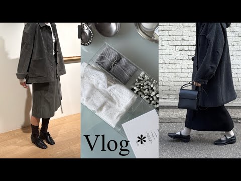 Vlog | 고효 | 한 발 빠르게 봄옷 준비🌿 | 모노하의 봄 미리 입어보기🌹 | MONOHA 25 SPRING | 르917, 아모멘토, 낫띵리튼, 비아플레인 언박싱 모음💫