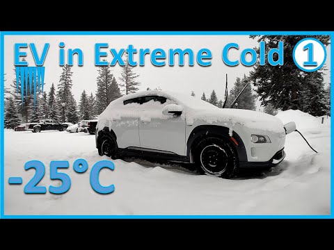 Extreme Cold EV Road Trip Part 1 : Canadian Winter (830km)