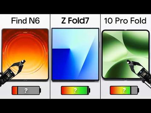 OPPO Find N6 vs. Galaxy Z Fold 7 vs. Pixel 10 Pro Fold Battery Test