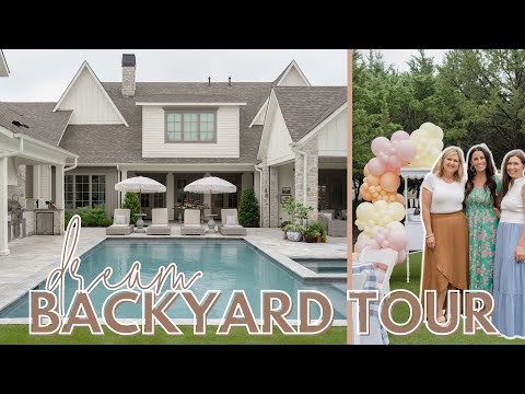 DREAM BACKYARD TOUR (POOL & SCREENED PORCH) | Outdoor Entertaining Inspiration | FARMHOUSE LIVING