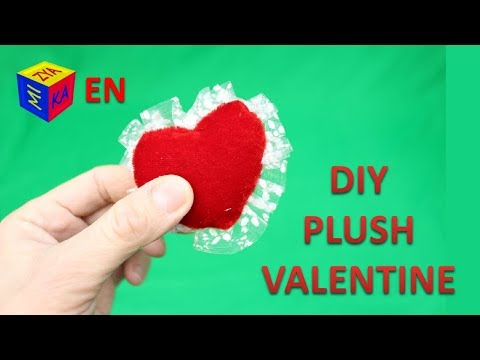 Heart shape cushion pillow for doll house. Video tutorial for girls +10 with sewing instructions