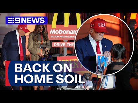 US President returns home after meeting with Chinese President | 9 News Australia