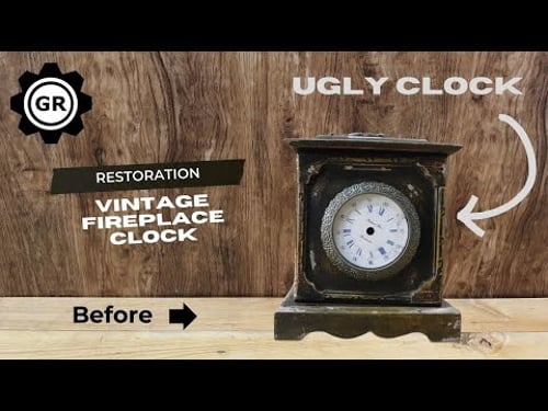 NICE Vintage Fireplace Clock RESTORATION - TRASH to TREASURE RESTORATION