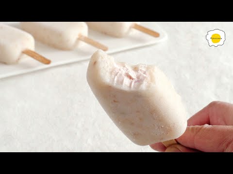 Eggless Rose Cheese Lychee Ice Cream 无蛋版玫瑰奶酪荔枝雪糕 Crème glacée au litchi et au fromage rose sans œufs