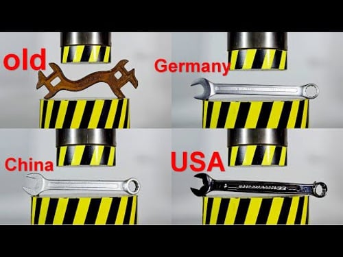 HYDRAULIC PRESS VS WRENCHES, OLD AND MODERN