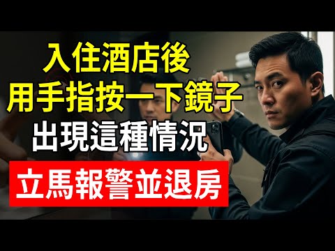 入住酒店後,用手指按一下鏡子,出現這種情況,立馬報警並退房!#酒店安全 #雙面鏡 #偷拍 #針孔攝像頭 #阿志