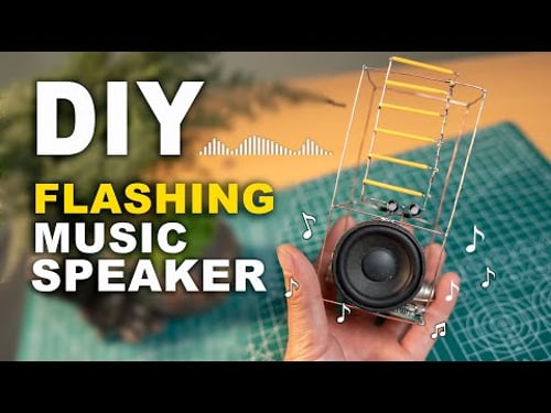 Satisfying DIY LED Flashing Music Speaker (Sound Reactive!)