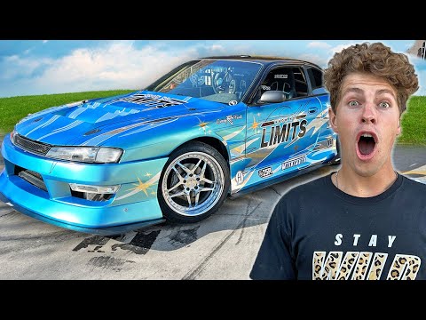 BEN AZELART REACTS To My DRIFT CAR! *100mph Drifting*