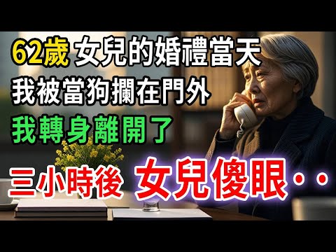 在我們女兒的婚禮當天,我和丈夫看到一張我們的照片,在入口處旁邊立著一塊牌子,上面寫著“禁止這兩人入內!”我們轉身一言不發地離開了,三個小時後她意識到她的婚禮終結了那一刻……