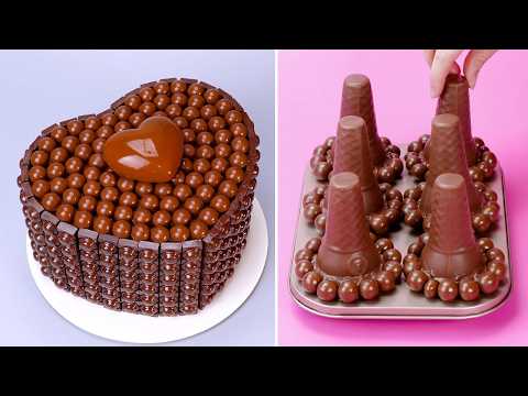 Easy Chocolate HEART Cake Tutorials | Yummy Chocolate Cake Decorating Idea