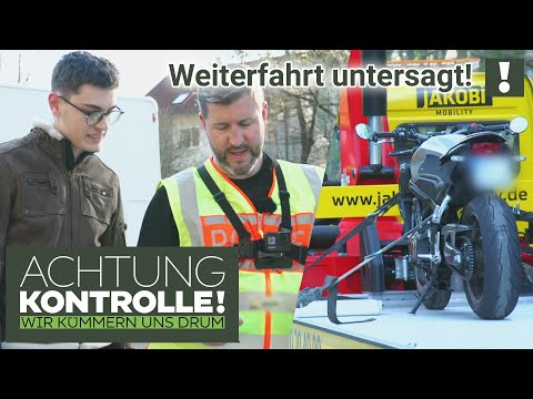Motorradfahrt VORBEI! ❌ Fahrer behauptet, Zweirad sei GEDROSSELT | Achtung Kontrolle