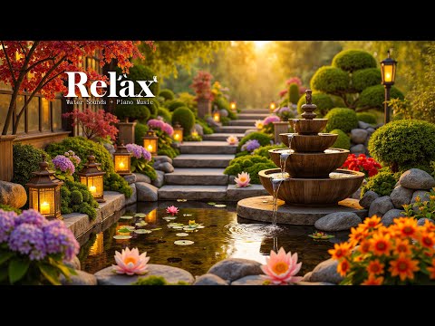 Relaxing Music for Healing + Water Sounds 🌿 Insomnia Relief, Calm Anxiety and Sleep Instantly