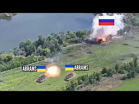 Two Abrams Face Russian Brigade Alone, Head-on