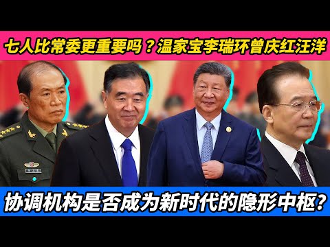 七人比常委更重要吗?协调机构是否成为新时代的隐形中枢?|温家宝李瑞环曾庆红汪洋习近平赵乐际李强何卫东