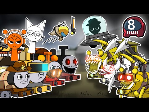 CHOO CHOO CHARLES vs SPRUNKI & GHOSTBUSTERS COMPLETE EDITION PART B I AMONG US ANIMATION