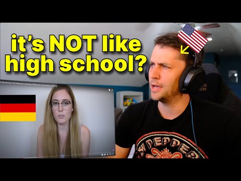 American reacts to GERMAN University VS AMERICAN University