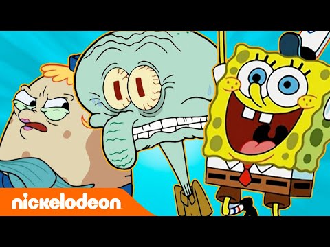 SpongeBob Schwammkopf | Thaddäus und Mrs. Puff spielen 50 MINUTEN VERRÜCKT | Nickelodeon Deutschland