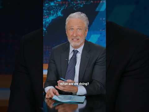 Everything is so f**ked up that Trump has Jon Stewart defending... an oil company?! #dailyshow