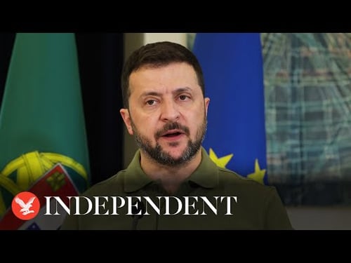 Watch again: Zelensky attends Singapore summit as 19 injured in Putin’s assault on energy grid