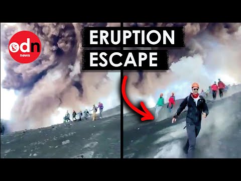 Tourists Film Terrifying Escape From Mount Etna Eruption