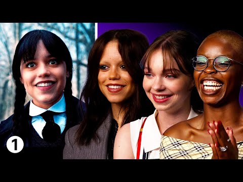 Jenna Ortega and the cast of Wednesday on Season 2, looking ridiculous and *that* iconic smile!
