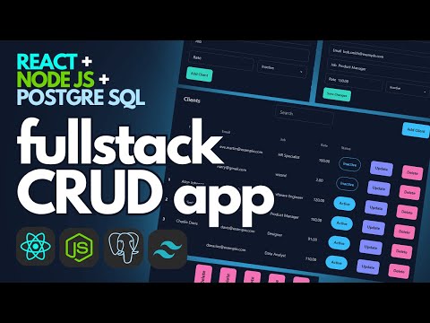 Build a Full Stack CRUD App using React Tailwind Node PostgreSQL | Best practice & Industry standard