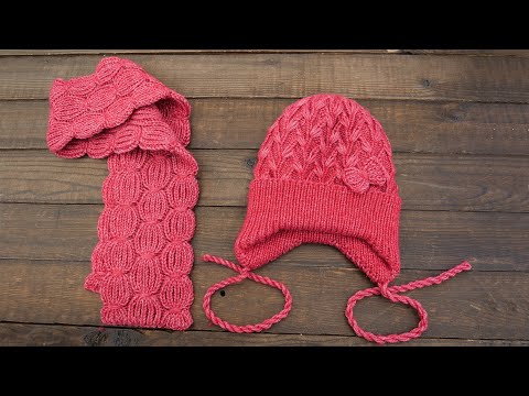 Шапка «Веточки» спицами 🍒 Hat «Twigs» knitting