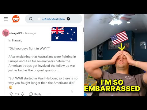 American reacts to "What's the dumbest thing an American has ever said to you?" Australian Edition