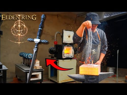 Forging a Beautiful MISÉRICORDE Dagger From Elden Ring, Using handmade Damascus Steel | HammerForge