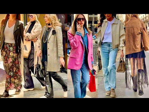 T 17°C ☀️63°F APRIL STREET FASHION 🇮🇹MILAN STREET STYLE & SPRING 2025 OUTFITS #vanityfair