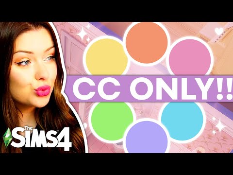 Each Room is a Different Colour Using ONLY CUSTOM CONTENT in The Sims 4