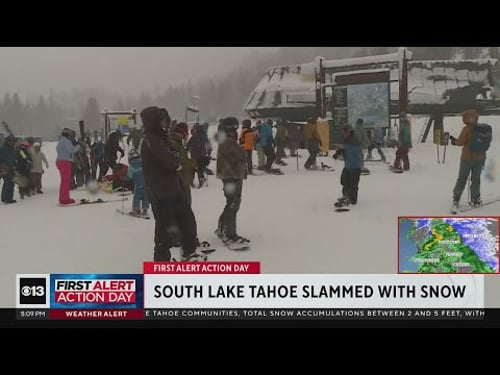 Some hit the slopes as South Lake Tahoe gets slammed with snow