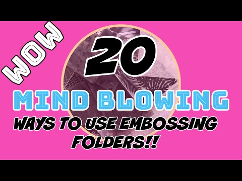 😱20 BEST EVER ways to use embossing folders!!😍 HD QUALITY