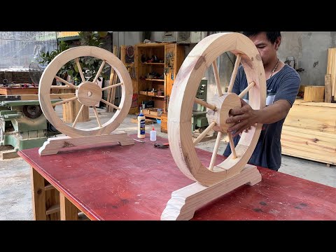 Very Unique and Perfect Interior Woodworking Ideas // Extremely sturdy Tea Table Inspired By Wheels