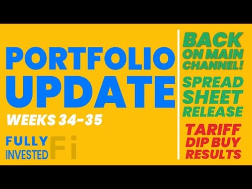 I'm Back! Tariff Dip Buy Results + Free Spreadsheet Release | Portfolio Update Weeks 34-35