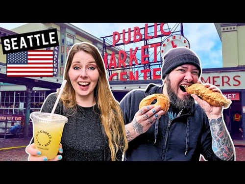 We ATE at PIKE PLACE MARKET in SEATTLE for 24 HOURS! πΊπΈ - America's BEST food market?